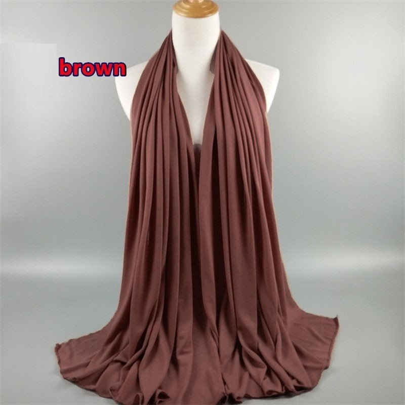 Earth Brown Jersey Modal Cotton Maxi Hijab