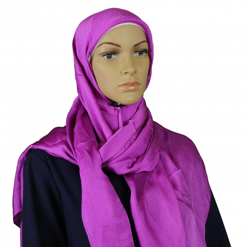 Magenta Silk Maxi Square Hijab
