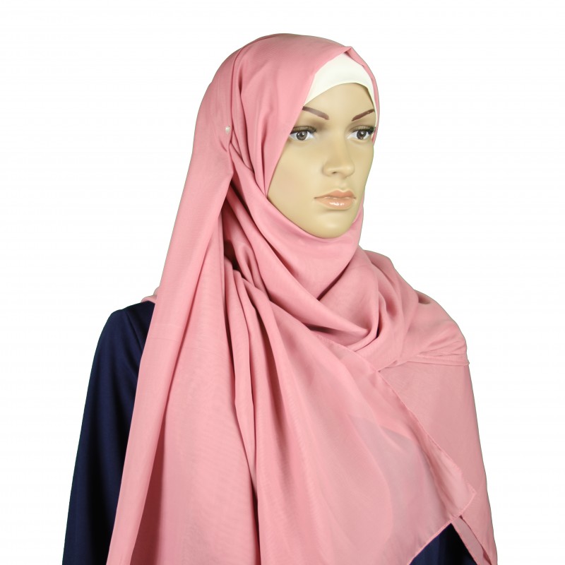 Dusty Pink Chiffon Extra Maxi