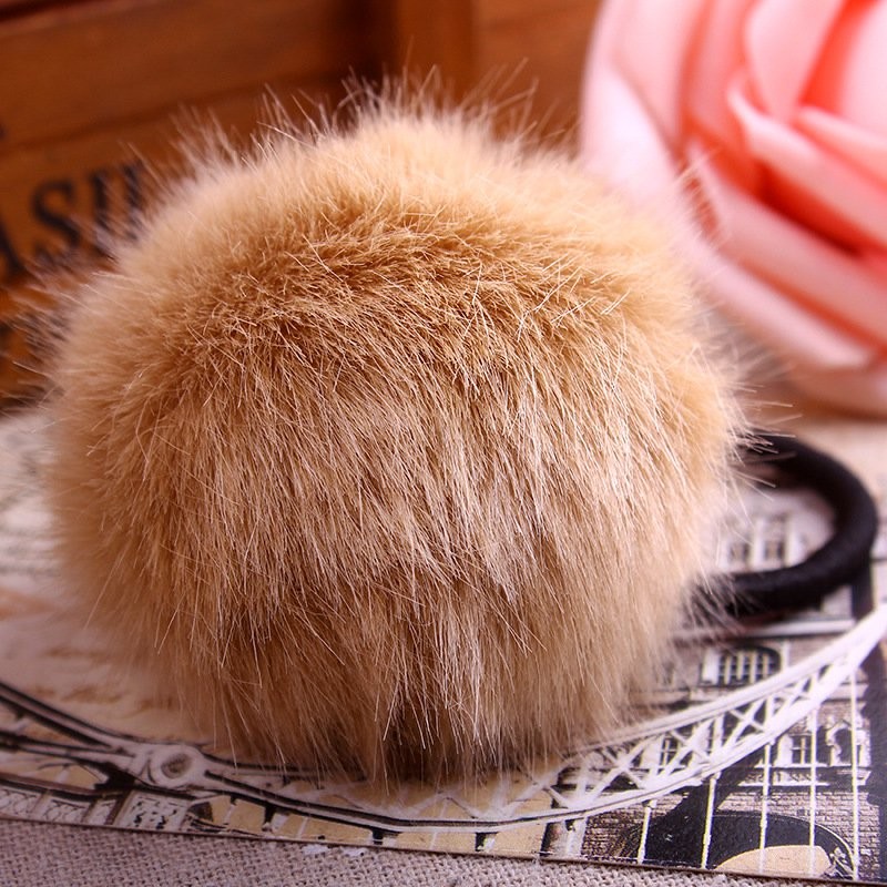 Light Coffee Puff Hairband