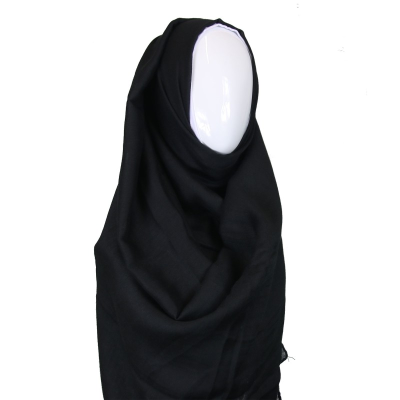 Black Linen Maxi Hijab