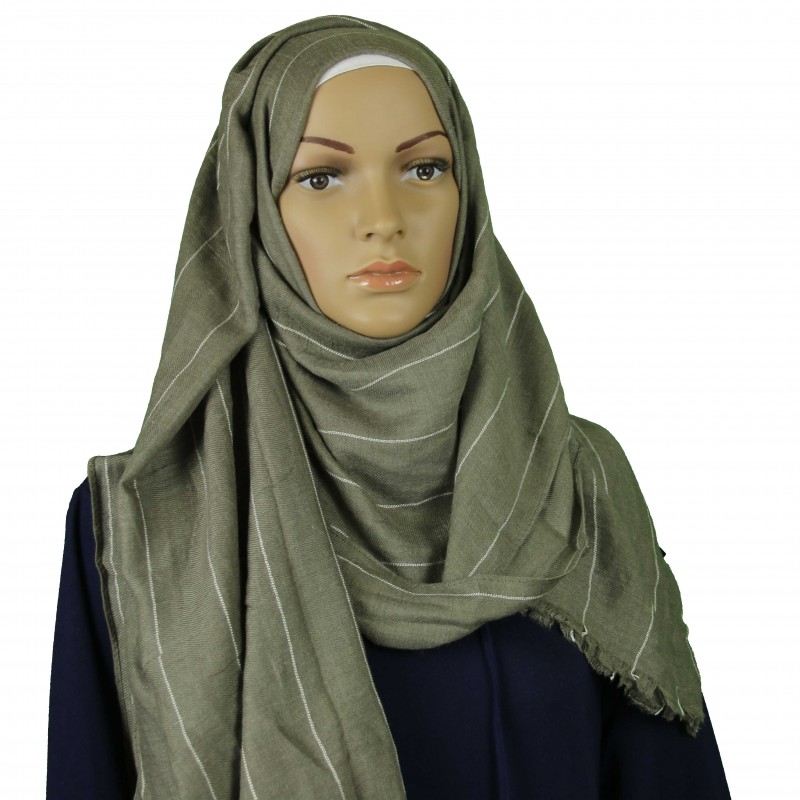 Steel Striped Vogue Hijab