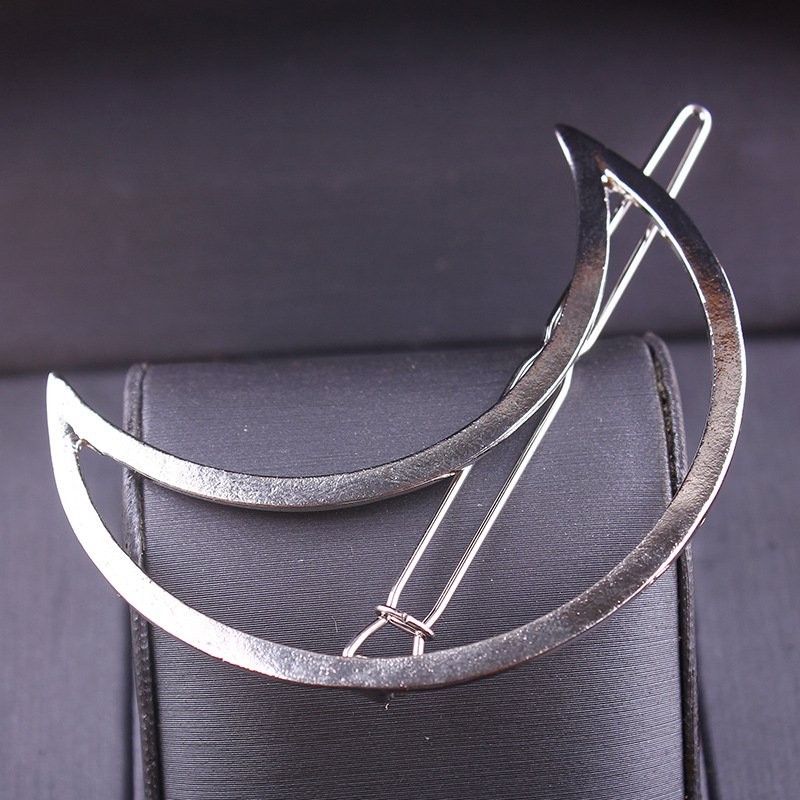 Silver Moon Hair Pin