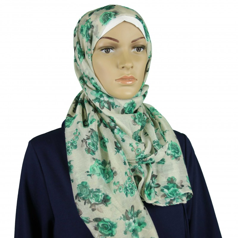 Green Rosie Bloom Hijab