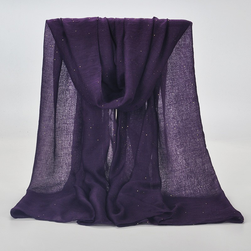 Purple Maxi Gold Glitter Hijab