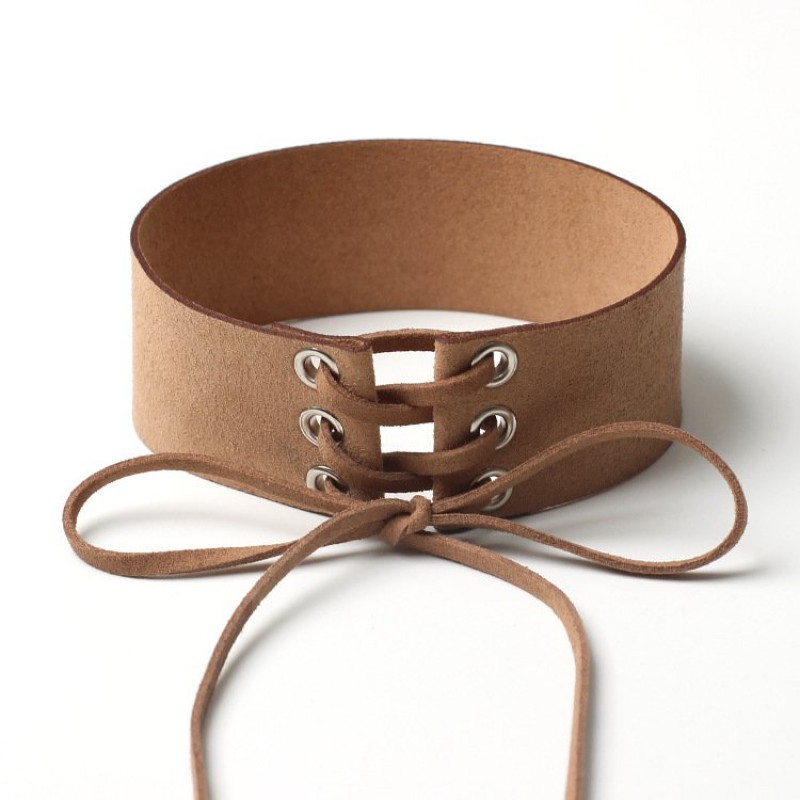 Khaki Laced Choker