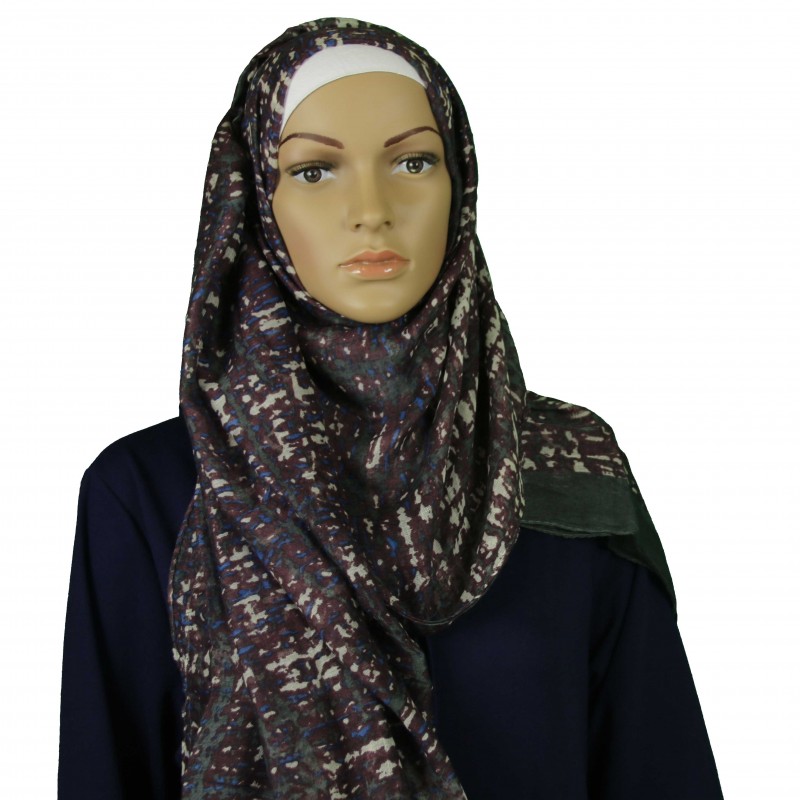 Dark Grey Jungle Hijab