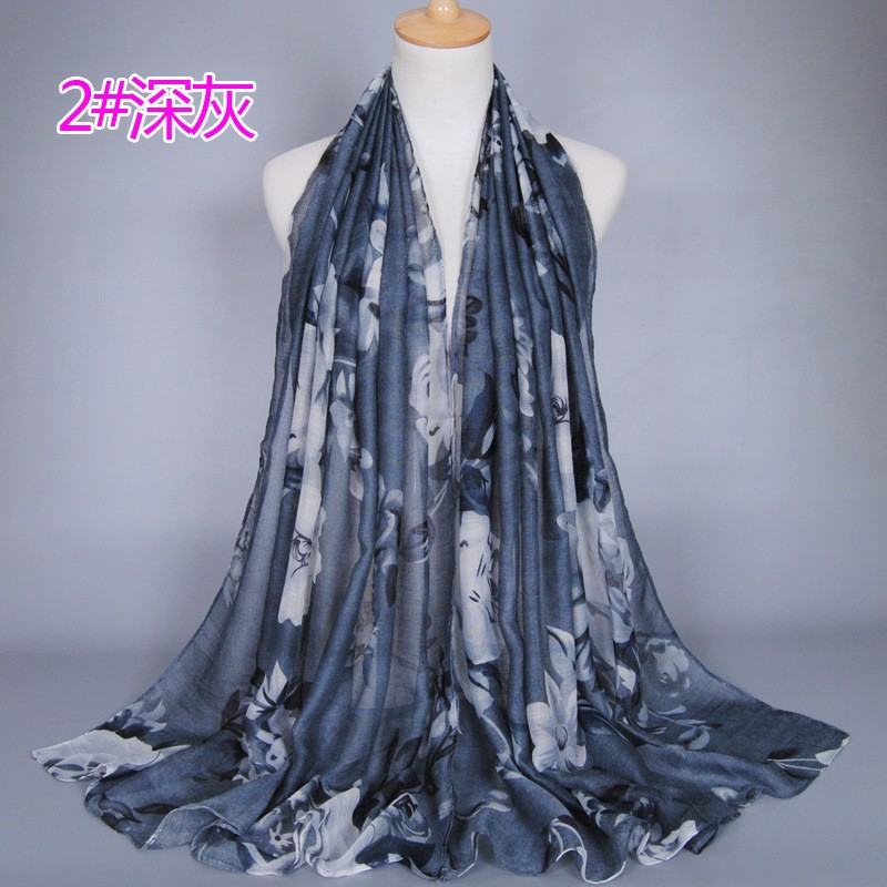 dark gray Eden Print Hijab