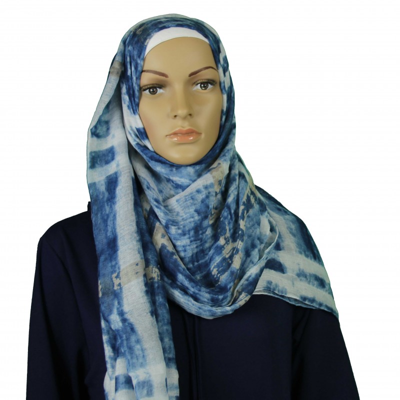 Blue Burberry Hijab