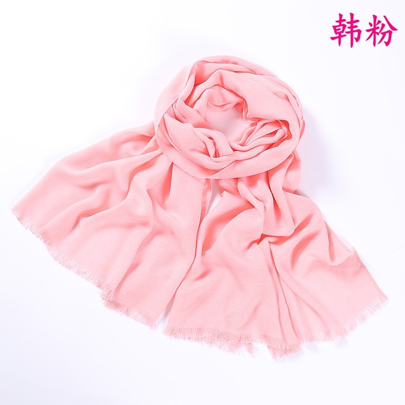 Korean Powder Plain Thick Intertwined Cotton Maxi Hijab