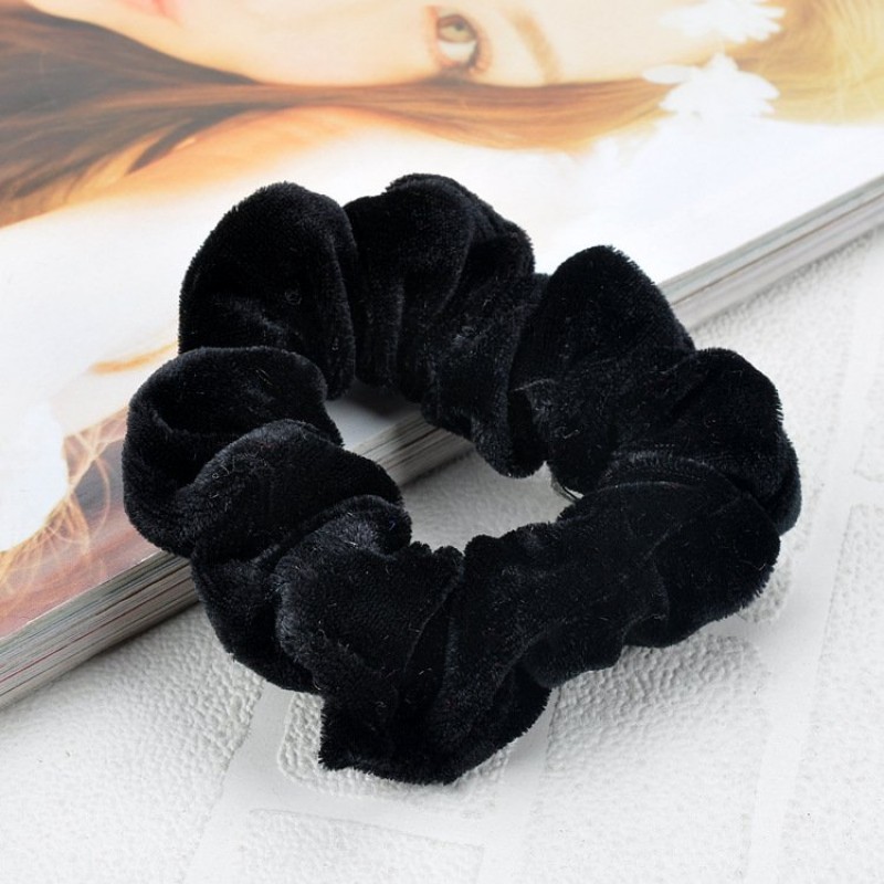Black Velvet Crunchy Hair Band