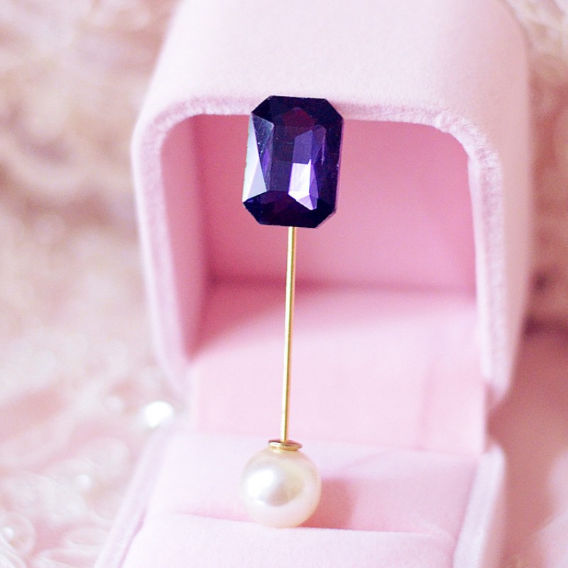 Purple Precious Pearl Hijab Pin 