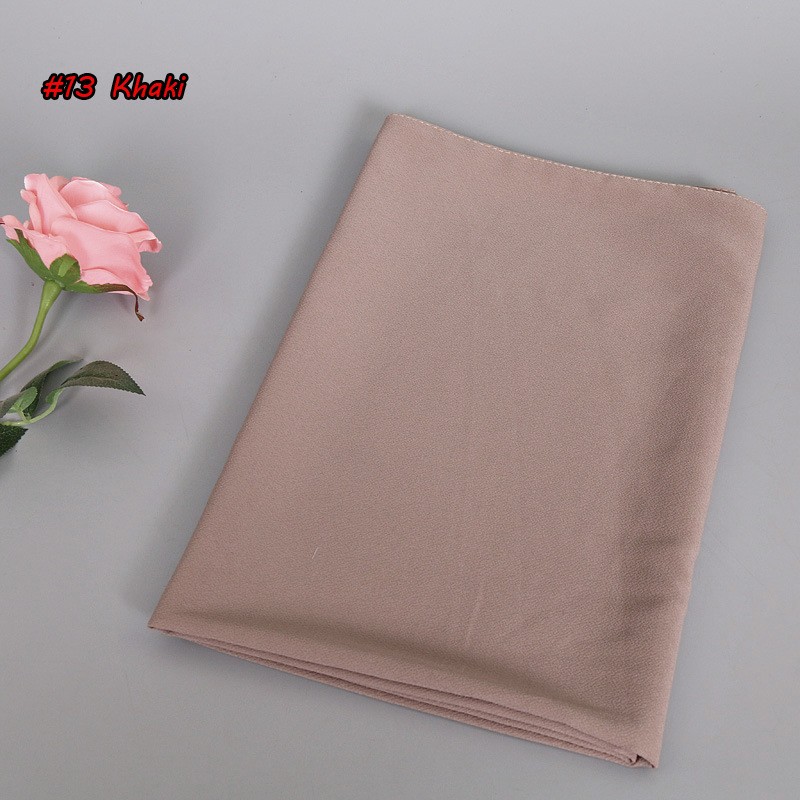Khaki Thick Bubble Chiffon Hijab