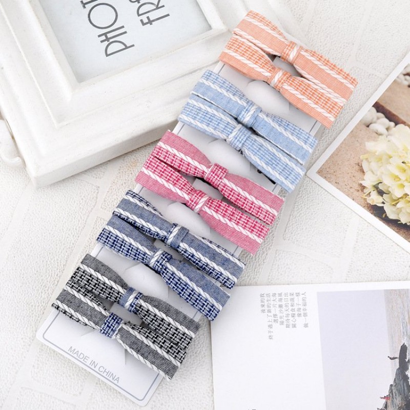 Cowboy Colour Bow Hair Clips