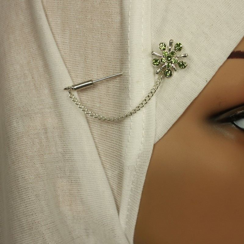 Starfish Green Hijab Pin