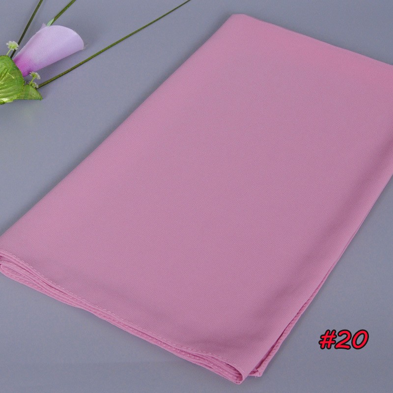 Dusty Pink Medium Pearl Chiffon Maxi Hijab