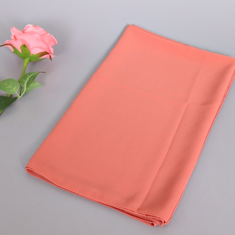 Peach Medium Pearl Chiffon Maxi Hijab