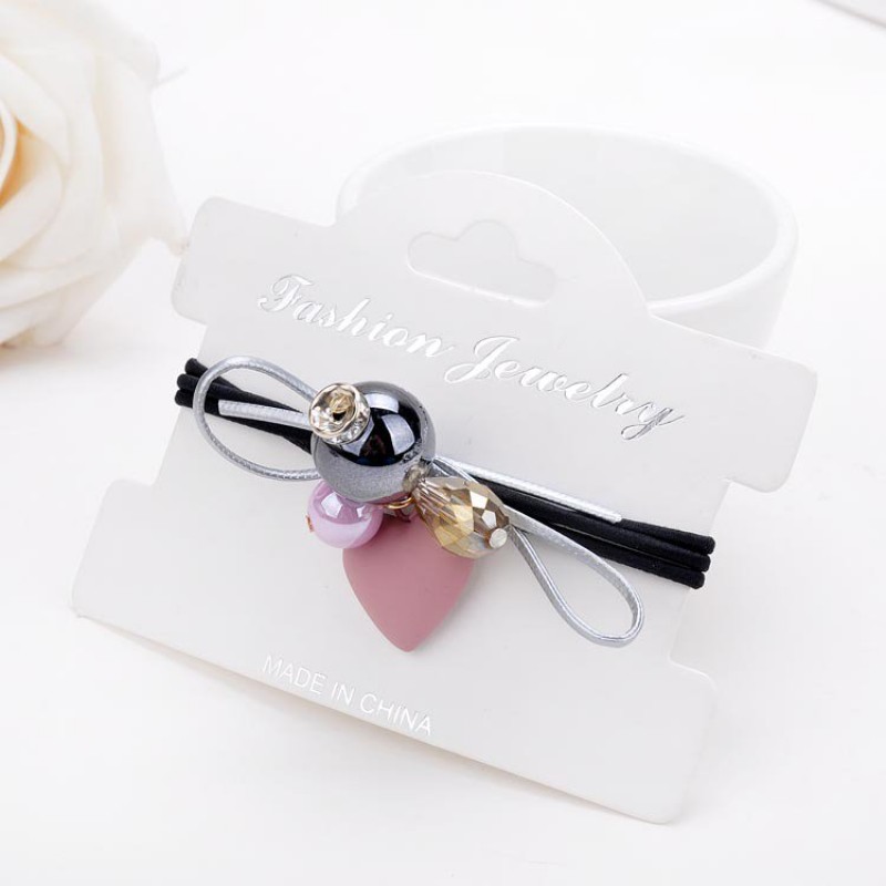 Pink Heart Pearl Hairband
