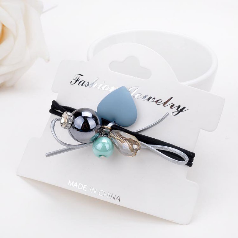 Sky Blue Heart Pearl Hairband