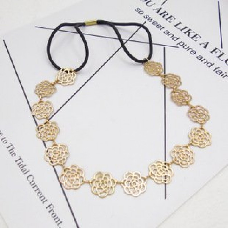 Floral Gold Headband