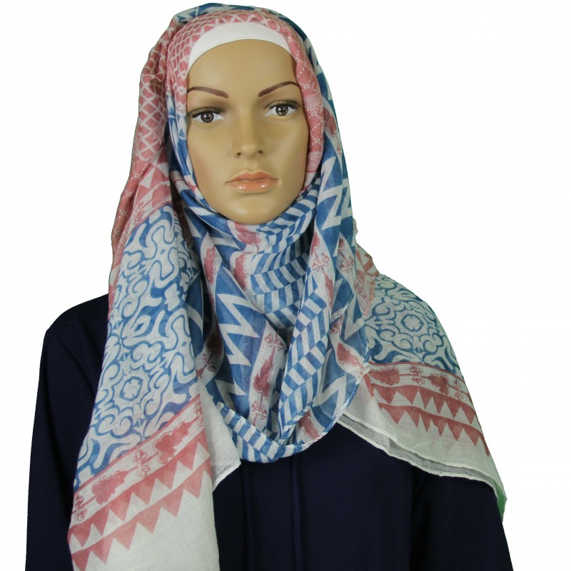 Blue Roman Mozaic Hijab
