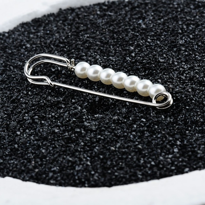 Pearl K white Safety Hijab Pin 