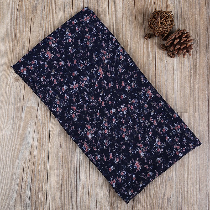 Navy Floral Burst Print Hijab