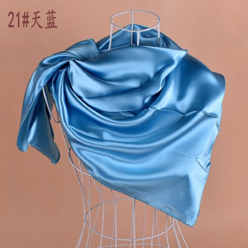 Sky Blue Classic Satin Square Hijab