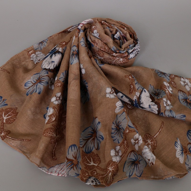 Light Brown Sprint Step Print Hijab