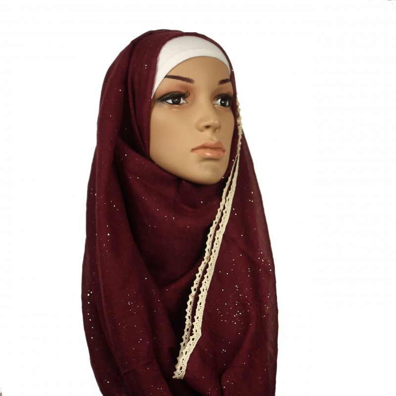 Cocoa Bean Glitter Lace