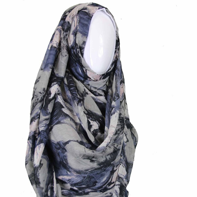Blue Abstract Print Hijab