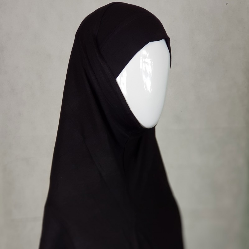 Black Two Piece Ready Hijab