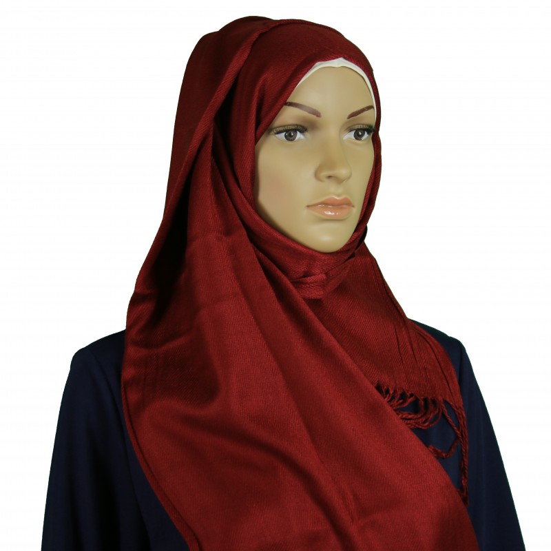 Burgundy Pashmina Hijab