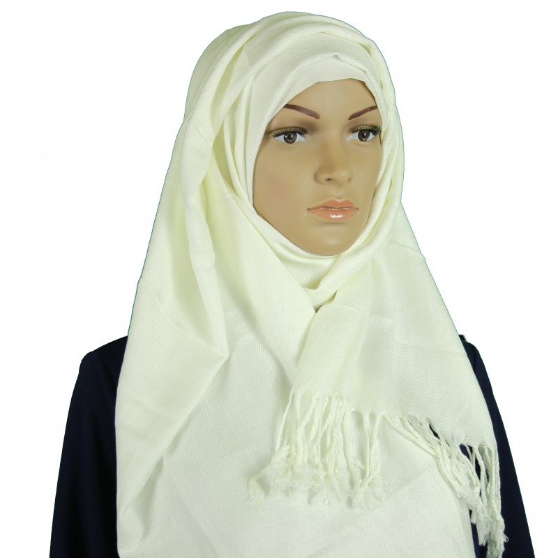 White Pashmina Hijab
