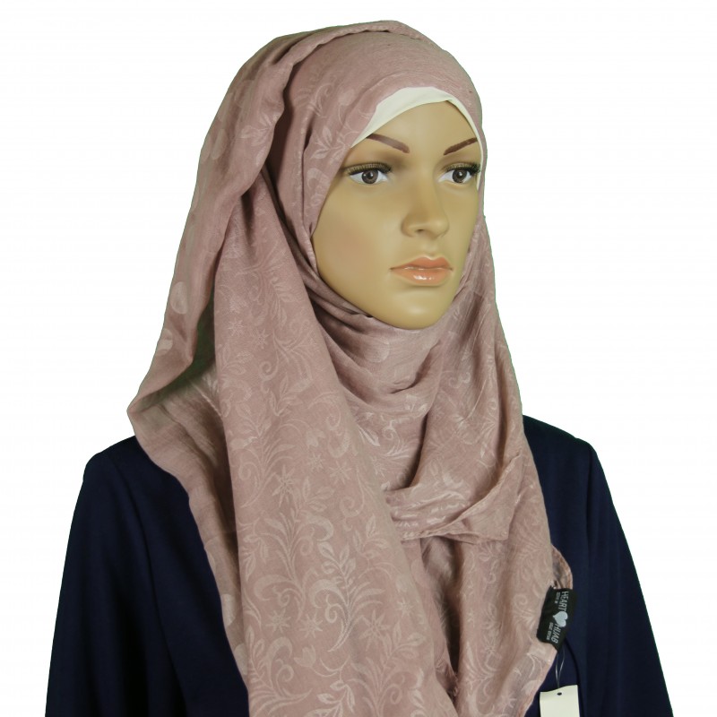 Rhubarb Floral Embossed Hijab