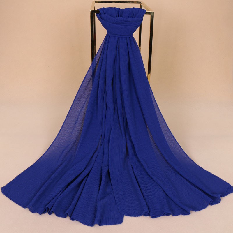 sapphire Chiffon Crimp Crinkle Hijab