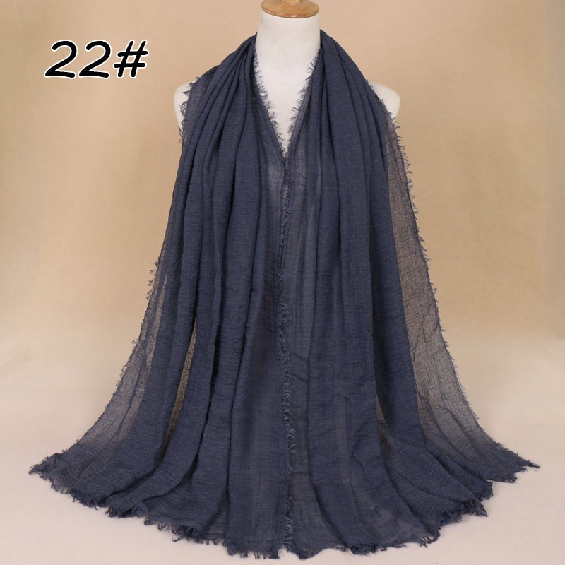 Denim Blue Cotton Vogue Maxi Hijab