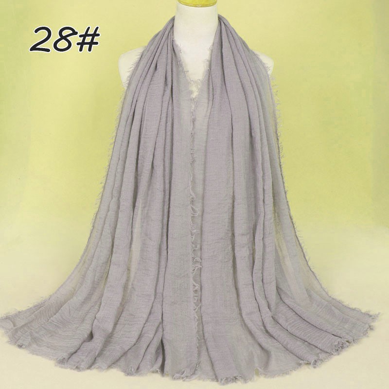 Light Grey Denim Cotton Vogue Maxi Hijab