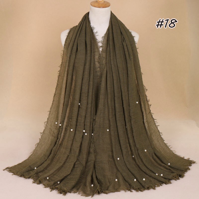 Army Green Pearl Vogue Maxi Hijab
