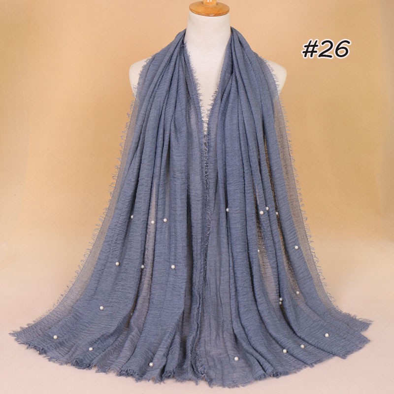 medium denim blue Pearl Vogue Maxi Hijab