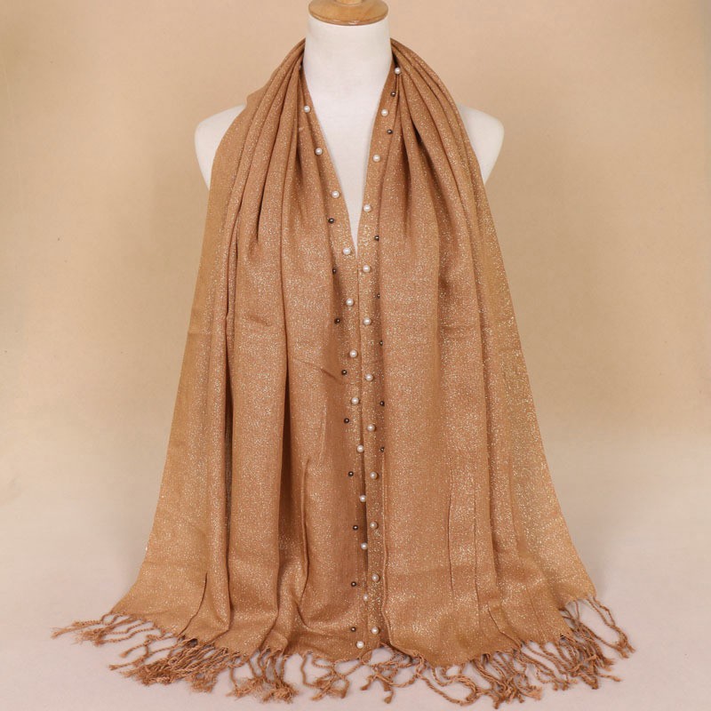 soil yellow Shimmer Pearl Hijab