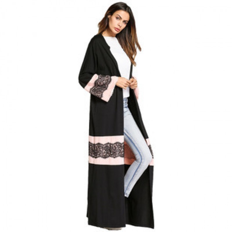 Black Peachy Lace Kaftan One Size 