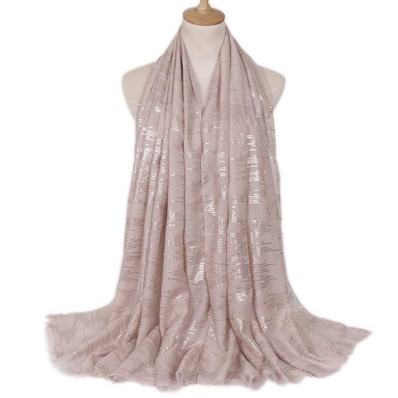 light khaki Shimmer Sequin Hijab