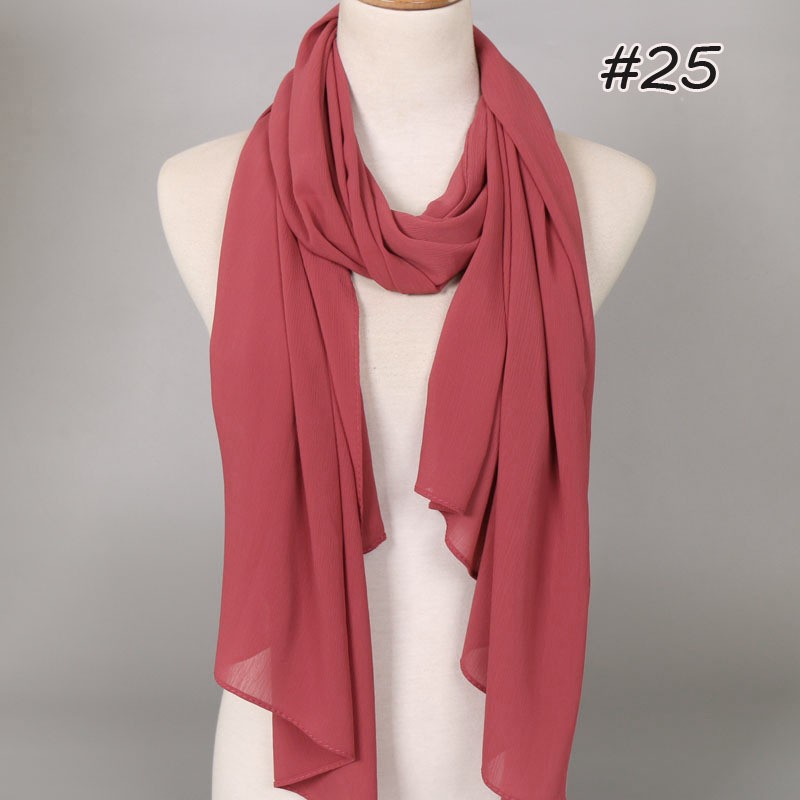 old red Crinkle Textured Chiffon Hijab