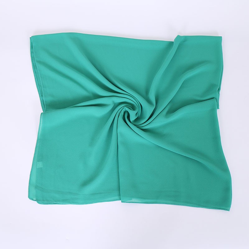 Ocean Teal Pearl Chiffon Square Hijab