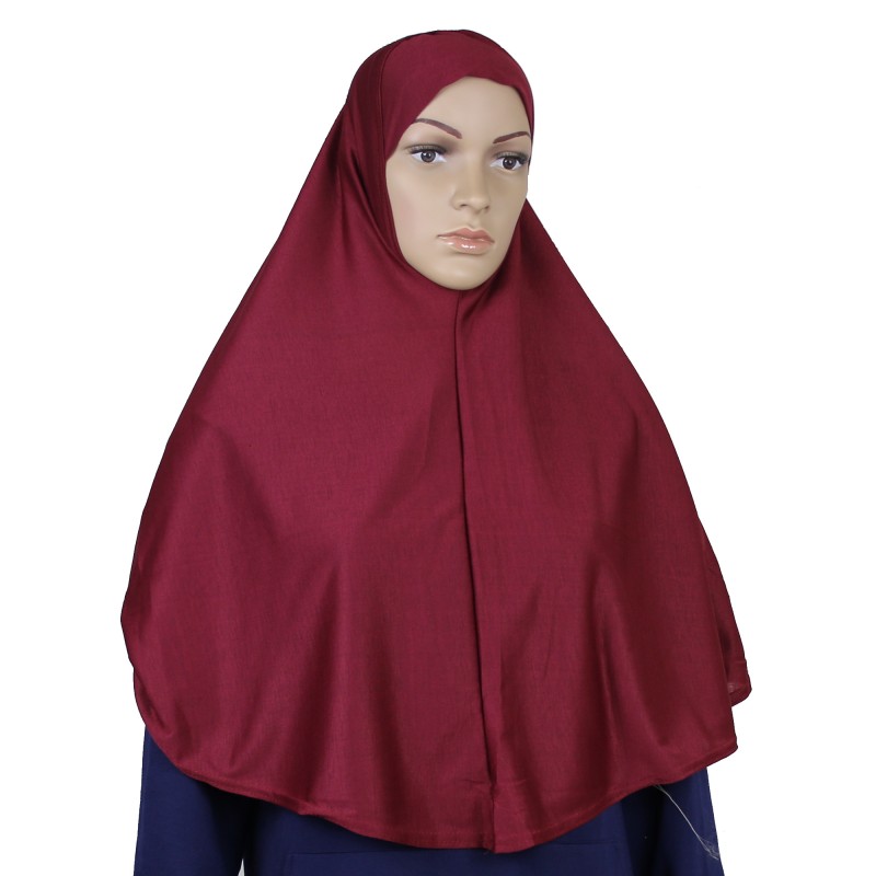 Maroon Medium Khimar - One Piece