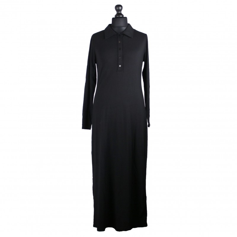 Polo Shirt Abaya - Black - 58