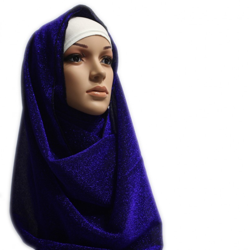 Royal Blue Shimmer Hijab