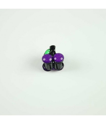 Purple cherry hairclip