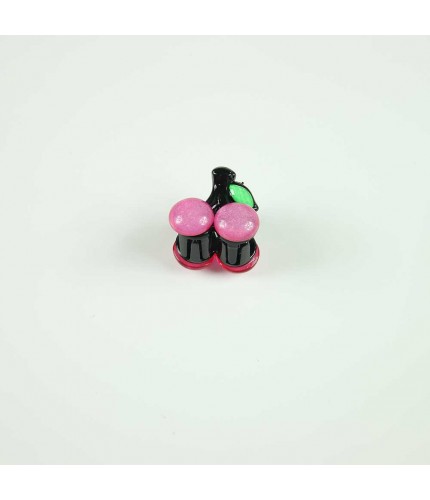 Pink cherry hairclip